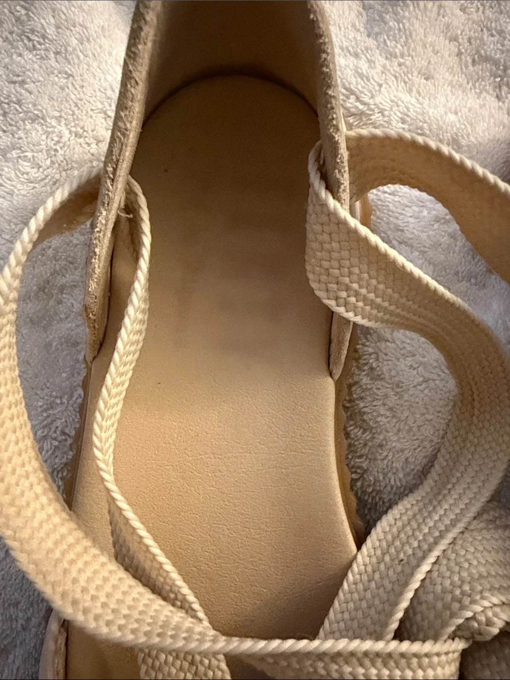 Puma Fenty X Neutral Bow Espadrille Sandals with Ankle Ties